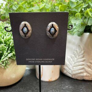 Turquoise and Sterling Silver Earrings - New (203)